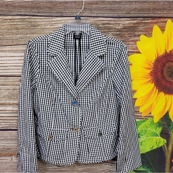 Tribal Women's Long Sleeve Button Front Jacket black & white ✔️ 's  4 Pre-owned - Picture 1 of 8